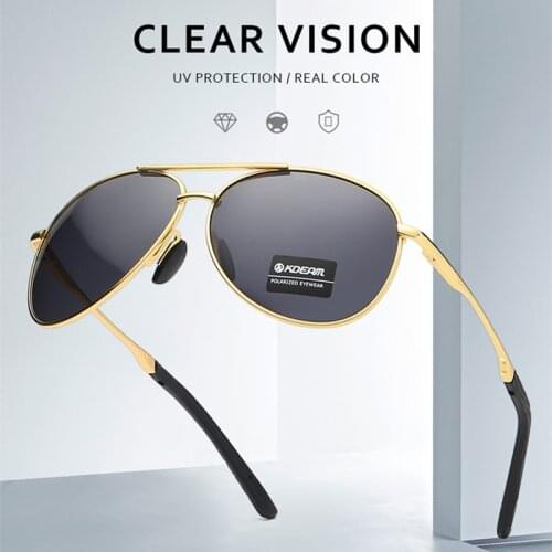 Mens Driving Polarized Sunglasses Metal Framework Outdoor Ultralight Sports Sunshade Goggles UV-Blocking For Traveling Fishing