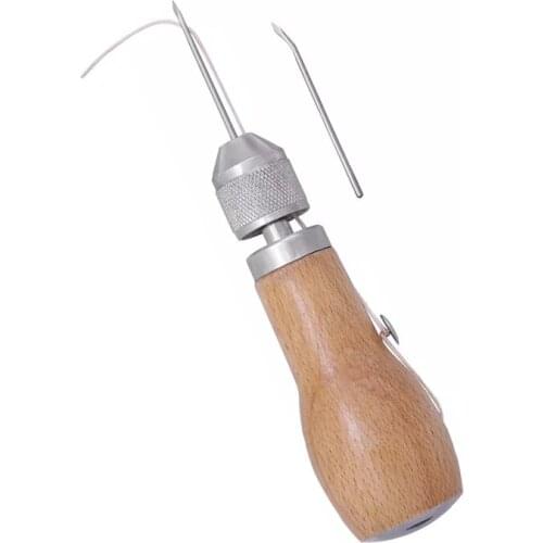 LMDZ Leather Sewing Kit Needle and Waxed Thread Leather Sail Canvas Speedy Stitcher Sewing Awl Tools