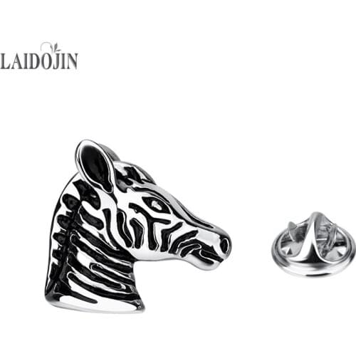 LAIDOJIN Novelty Zebra Lapel Pin Brooch Pins Fine Gift for Mens/Women Collar Pins Animal Brooches Party Engagement Brand Jewelry