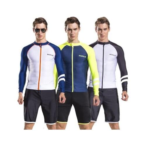 New Men Diving Suits Short Sleeves Wetsuits Snorkeling Surfing Equipment Rash Guards
