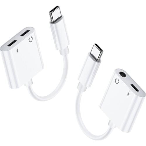 USB C to 3 5 mm Jack Adapter For Samsung Note 20 10 S20 21 Ultra Plus 2 In 1 Type C to Double Type C Charging Headphone Splitter