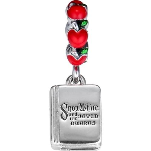 Fits Original Bracelets 925 Sterling Silver Snow White & The Seven Dwarfs Book Dangle Beads Charm for Women Jewelry Making