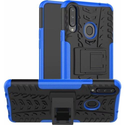 For Samsung A20s Case Cover Armor Stand Holder Rugged Silicone Shockproof Bumper Case for Samsung A20s for Samsung A 20s