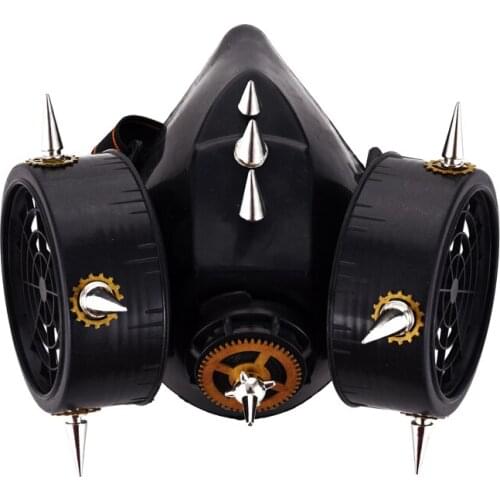 Steampunk Retro Clock Gear Spikes Vintage Cosplay Masuqes Masks Respirator Steam Punk Wheel Rivets Mask Handmade