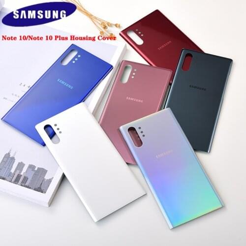 SAMSUNG Galaxy Note 10 N970 N970F Note 10 plus N975 N975F Glass Back Battery Housing Cover Rear Door Cover Case For Note 10/10