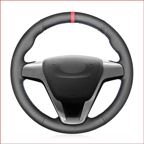 Mewant Genuine Leather Car Steering Wheel Cover for Lada Vesta 2015-2019 Xray 2015 2016 2017 2018 2019
