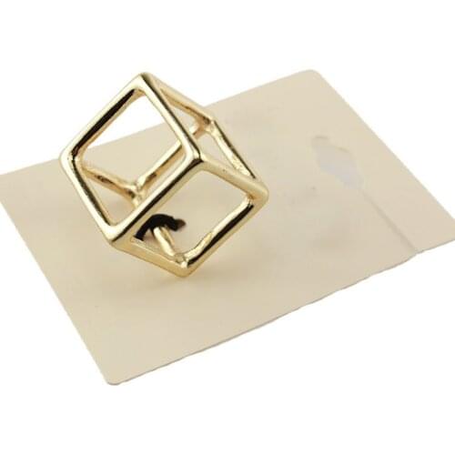 Timlee R006 Free shipping Exaggeration Texture Hollowing Out Geometry Square Alloy Finger Rings,Fashion Jewelry Wholesale