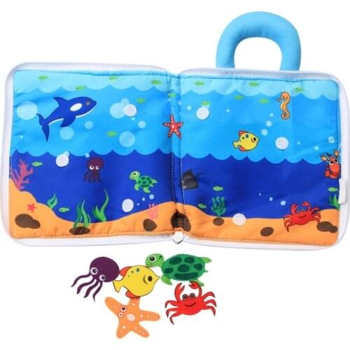 2019 New Infant Cloth Book Cartoon Pattern Baby Soft Activity Crinkle Cloth Books Educational Learning Toys