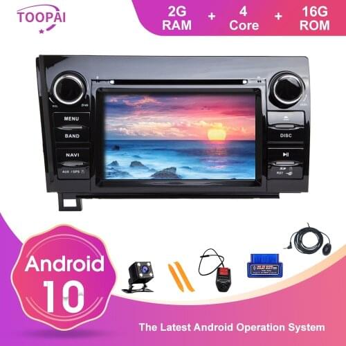 TOOPAI Android 10 For Toyota Tundra Sequoia 2007 2008 2009 2010 2012 2013 Auto Radio Stereo GPS Navigation Car Multimedia Player