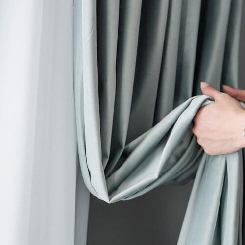 Velvet Blackout Curtains For Living Room Bedroom Kitchen Solid Window Decor Color Curtains Treatment Shading Home Curtains High