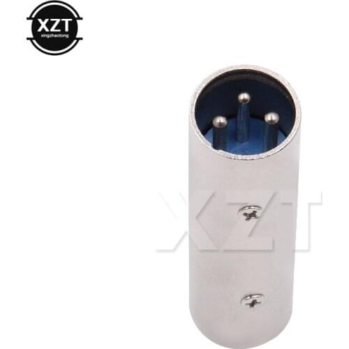 High Quality 3 Pin XLR Plug Nickel Plated Coupler Male Gender Changer Audio Microphone Adapter converter
