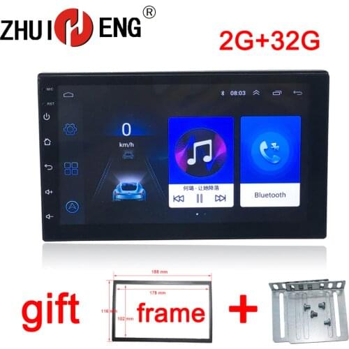 Zhuiheng 7" 2 Din Car radio 4G Wifi 2G RAM 32G ROM GPS Navigation BT FM USB No dvd universal autoradio Android car dvd player