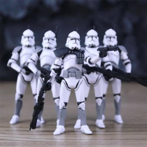 Star Wars 3.75" 41st Grey Elite Corps Action Figure Sith Revenge Republic Attack on Coruscant Trooper Army Builder Wars Toys