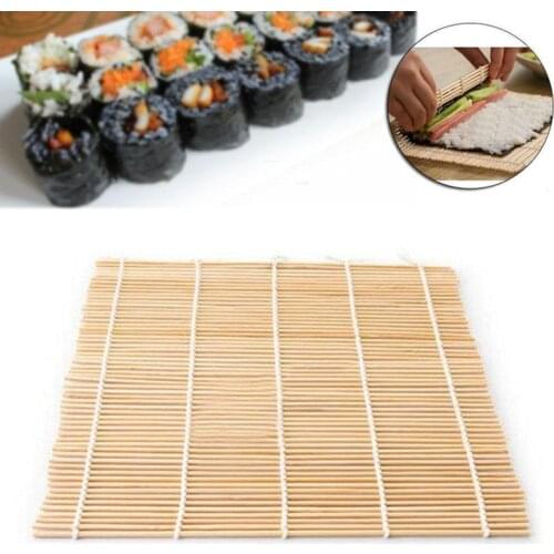 1pcs Practical Sushi Rolling Mat Maker Bamboo Material Roller DIY Mat Rice Paddles Tools Kitchen DIY Rice Ball mould Accessories