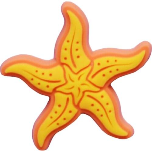 10 pcs Sea Leaf Rose Peony Conch Coral Shell Starfish Hole Summer Mule Shoe Charms Buttons Wriatbands Accessory Buttons