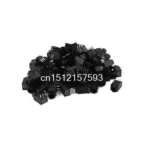 100 Pcs 3.5mm Female 3 Pin DIP DC Power Jack Socket Connector DC003A