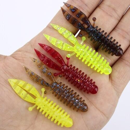 5pcs/lot Shrimp Soft Baits Fishing Lures Wobblers Crankbaits for Carp Fishing Artificial Baits Worm Soft Lures Isca Pesca