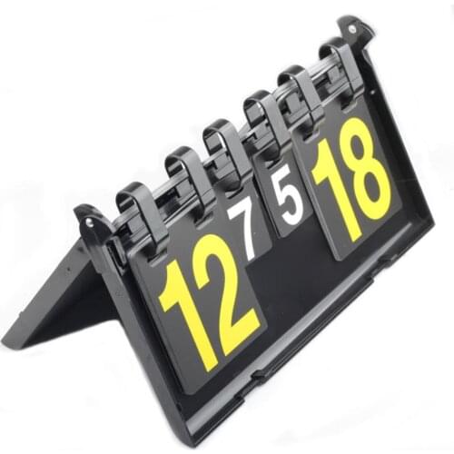 Basketball Scoreboard Multi-Function Table Tennis Scorer Flip Badminton Table Tennis 4 Digit Plastic Score Board for Competition