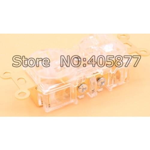 Free shipping 5 pieces US Red Copper plated Power Receptacle wall outlet for power distributor socket