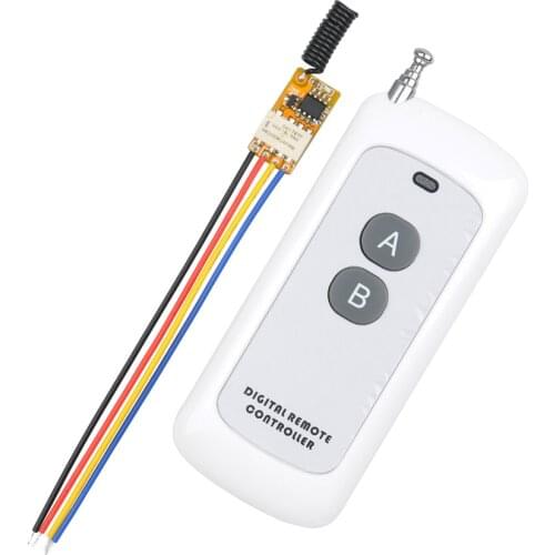 Wireless RF 1CH mini Remote Control Switch 12v DC3.7v to 24v Universal Relay Transmitter 433mhz receiver Module home office