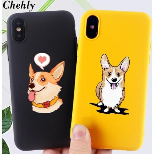 Corgi New Phone Case for IPhone 11 Pro X XS MAX XR 8 7 6s Plus Cartoon Dog Cases Soft TPU Silicone Fitted Back Cover Accessories