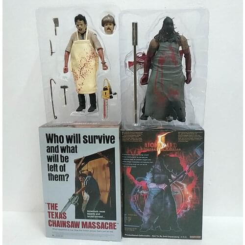 NECA Biohazard Executioner Majini Figure Leatherface Chainsaw Ultimate Action Figure Toy Horror Halloween Gift