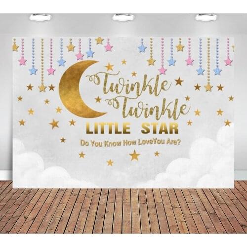 Photographic Background First Birthday Twinkle Star Moon Coloful Background Photobooth Photo Studio Fabric Shoot