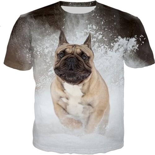 Summer Men Women French Bulldog Animal 3D Printed T-Shirts Children Teens Casual Tshirt Boys Girls Streetwear Clothing Tees Tops