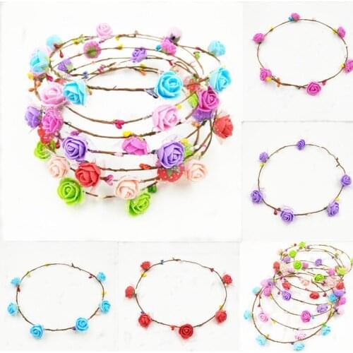 Top sale! Flower Girls headband Photo Prop Tieback Headband Flower Crown for girl Hairband super quality best gift