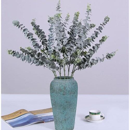 Hot 1Pc Artificial Leaves Eucalyptus Leaf Artificial Plant Wedding Party Flower Arrangement DIY Decor