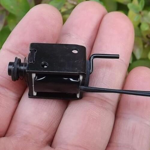 DC24V 300mA 7W Micro Electromagnet 4.5cm Wire 3.7 Stroke Through push-pull Type DIY Magnetic Material for Majiang Machine