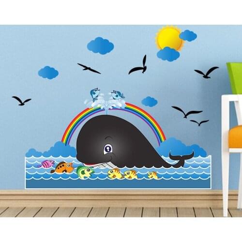 Removable PVC Stickers Home Childrens Room Bathroom Toilet Decorative Wall Stickers for Kids Decorative Decal Mural on Wall