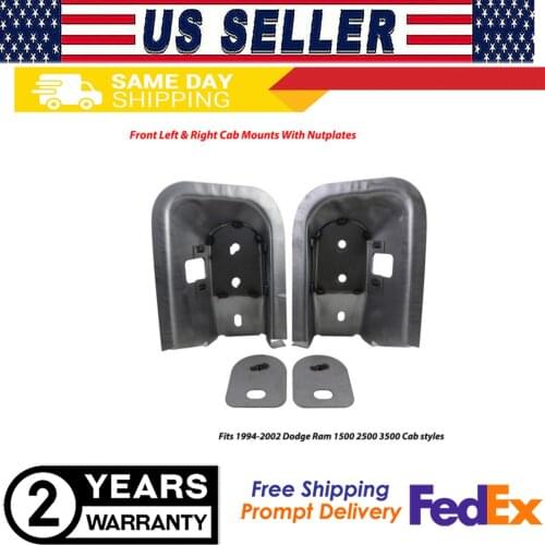 AP01 Front Cab Mounts With Nutplates for Dodge Ram 1500 2500 3500 5.9L 8.0L L6 V8 V10 55274927 55274926 55274927AB 3722194P