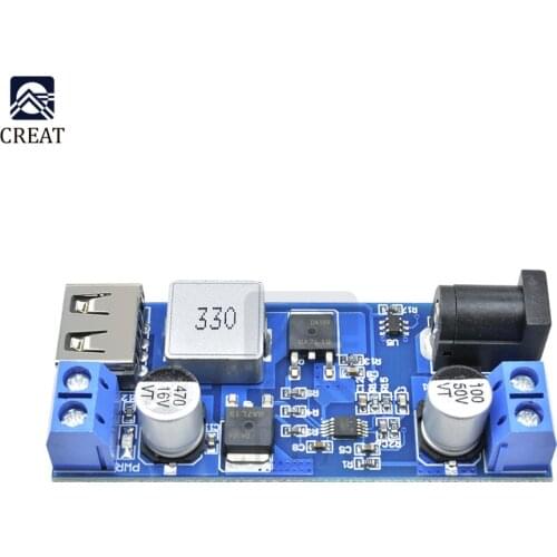 DC-DC 24V/12V To 5V 5A Step Down Power Supply Buck Converter Replace LM2596S Adjustable USB Step-down Charging Module For Phone