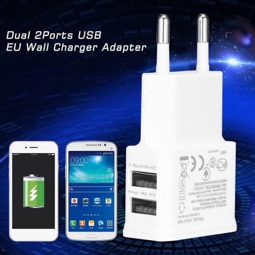 Professional Portable Charger 2A Dual 2Ports USB EU Wall Charger Adapter for Samsung iPhone HTC MOTO Perfect