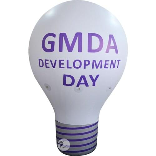 PVC Custom Printed Logo Giant Brand Promotion Advertising Decorative Inflatable Light Bulb