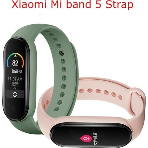 Hot new Strap For Xiaomi Mi Band 5 Silicone Color TPU Wristband Bracelet Replacement For Xiaomi Band 5 MiBand 5 Wrist Strap