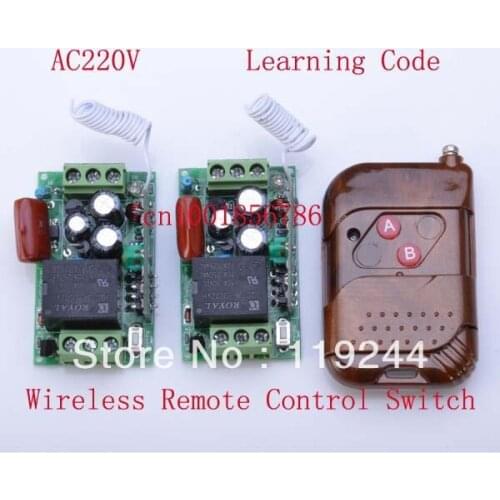 RF Wireless Remote Control Switch System Receiver&Transmitter 220V 1CH 10A Learning Code M4/T4/L4 output state is adjusted