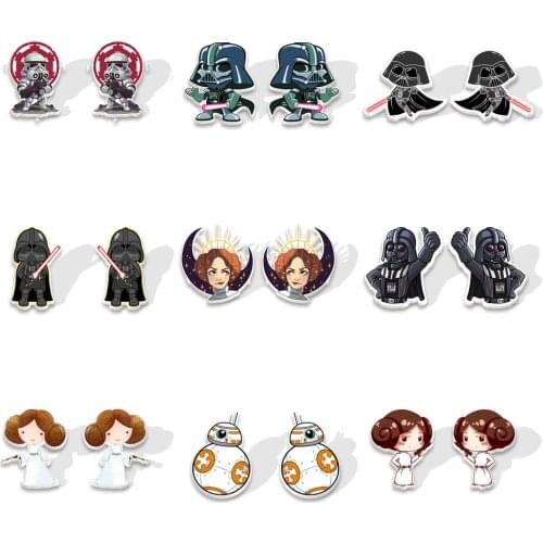 Acrylic Resin Epoxy Stud Earrings Sci-fi Movies Stud Earrings For Girls Gift Jewelry Accessories