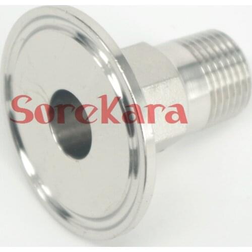 Hex Nut 1/2" BSP Male x 1.5" Tri Clamp 304 Stainless Steel Sanitary Ferrule Clamp Pipe Fitting Connector