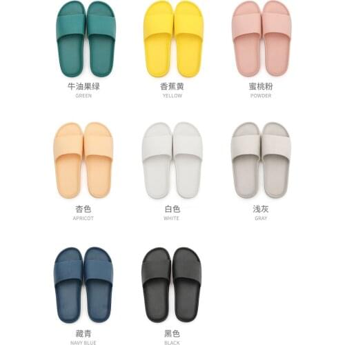 2021 Women Summer Home Simple Black White Lovers Shoes Non-Slip Bathroom Slides Flip Flops Indoor Platform Slipper