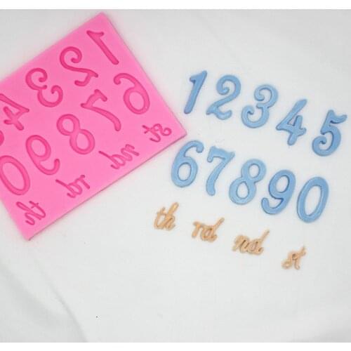 Silicone stamp embossed large number of letters flip sugar cake chocolate decoration baking P1215
