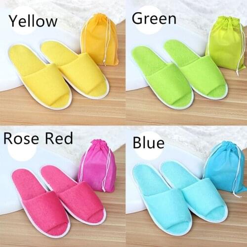 Slippers Men Women Hotel Travel Spa Portable Folding House Disposable Home Guest Indoor Slippers Big Size Shoes