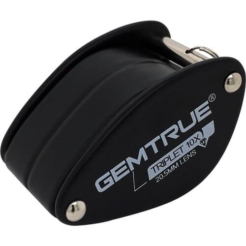 Triplet 10X Jewelers Loupe Folding Diamond Loop Magnifier Color Corrected Optical Lens