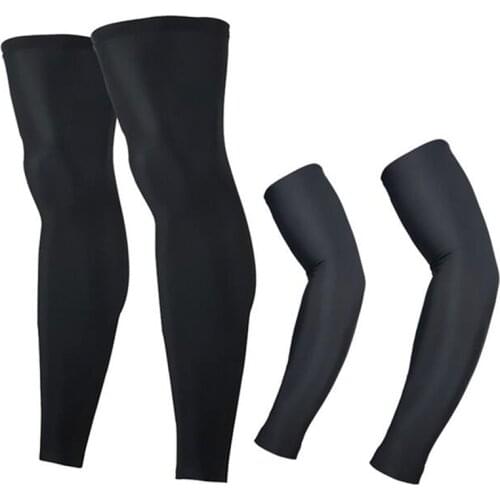 Arsuxeo Men Women UV Protection MTB Bike Bicycle Cycling Arm Warmers+Leg Warmers Sports Running Sun Arm Sleeves Leggings