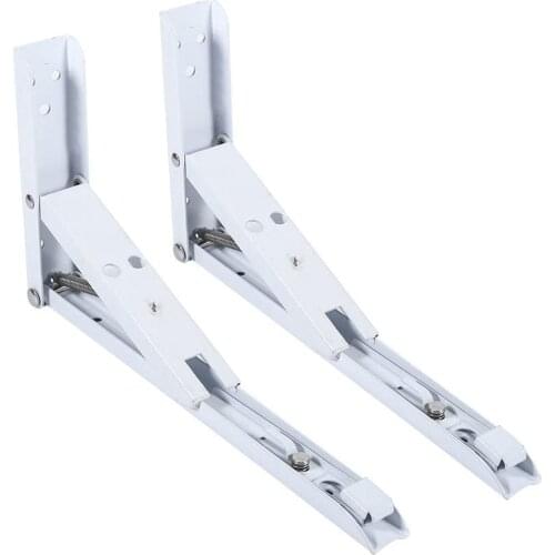 YUMORE 2pcs/lot Folding Shelf Bracket Wall Mounted Metal Shelf Support Bracket For Table Bench Home Funiture Hardware
