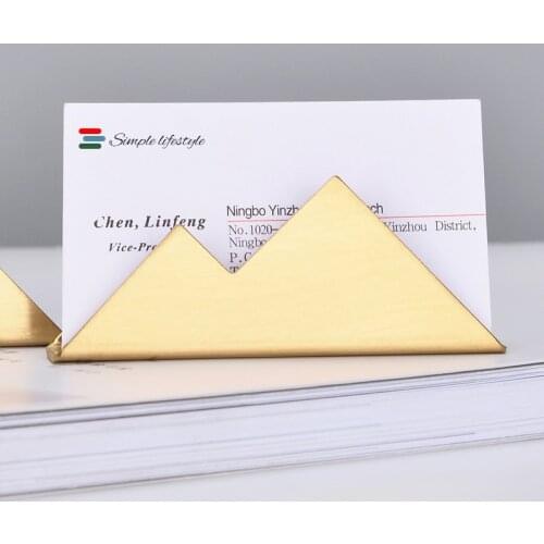 1pcs Gold Luxury Stainless Steel Business Name Card Holder Phone Stand Rack Desktop Table Organizer Drop Shipping