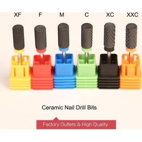 10PCS/Bag Nail Drill Bits For Electric Drill Manicure Machine Accessory Tungsten Carbide Ceramic Milling Cutter Nail Files