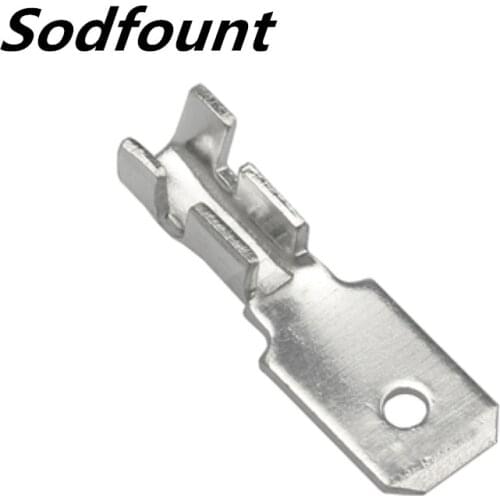 100pcs DJ616-6.3A Cold Pressing Terminal 250 Insert Wire Copper Connector Crimp 0.3-1.5mm2