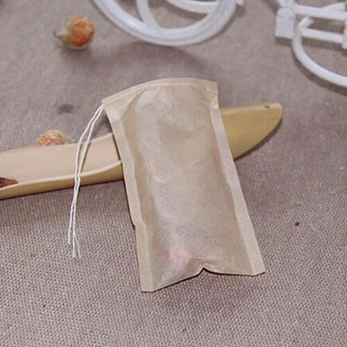 1000pcs/lot Tea Bag Filter Paper Bags Teabags Tea Strainer Infuser Wood Drawstring 7*10cm